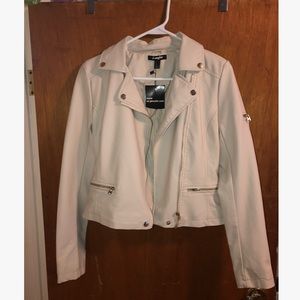 NEVER WORN FAUX LEATHER JACKET